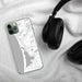 Custom Morro Bay California Map Phone Case in Classic on Table with Black Headphones