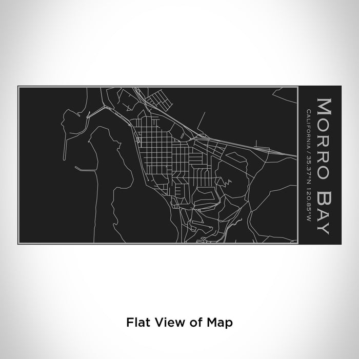 Rendered View of Morro Bay California Map Engraving on 17oz Stainless Steel Insulated Cola Bottle in Black