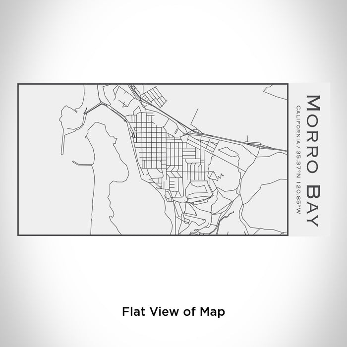 Rendered View of Morro Bay California Map Engraving on 17oz Stainless Steel Insulated Cola Bottle in White