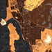 Morro Bay California Map Print in Ember Style Zoomed In Close Up Showing Details