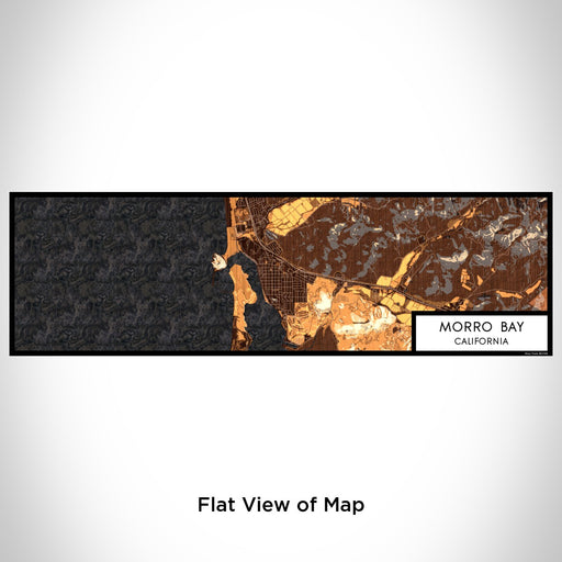 Flat View of Map Custom Morro Bay California Map Enamel Mug in Ember