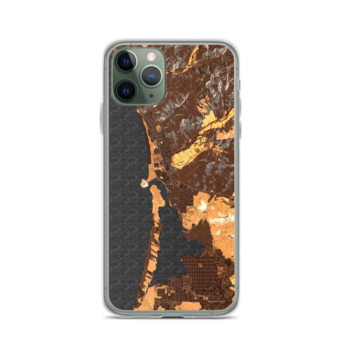 Custom iPhone 11 Pro Morro Bay California Map Phone Case in Ember