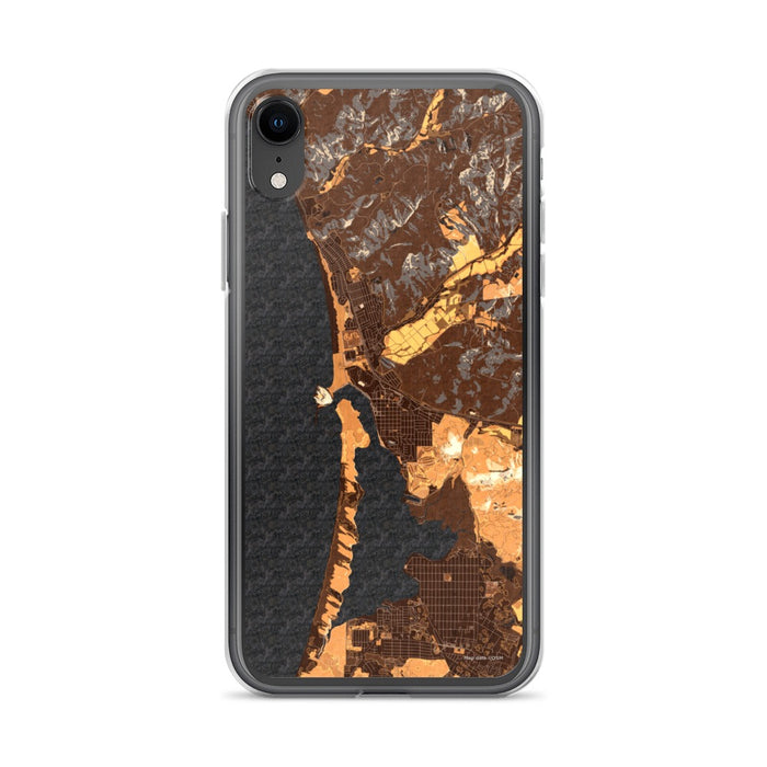 Custom iPhone XR Morro Bay California Map Phone Case in Ember