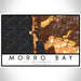 Morro Bay California Map Print Landscape Orientation in Ember Style With Shaded Background