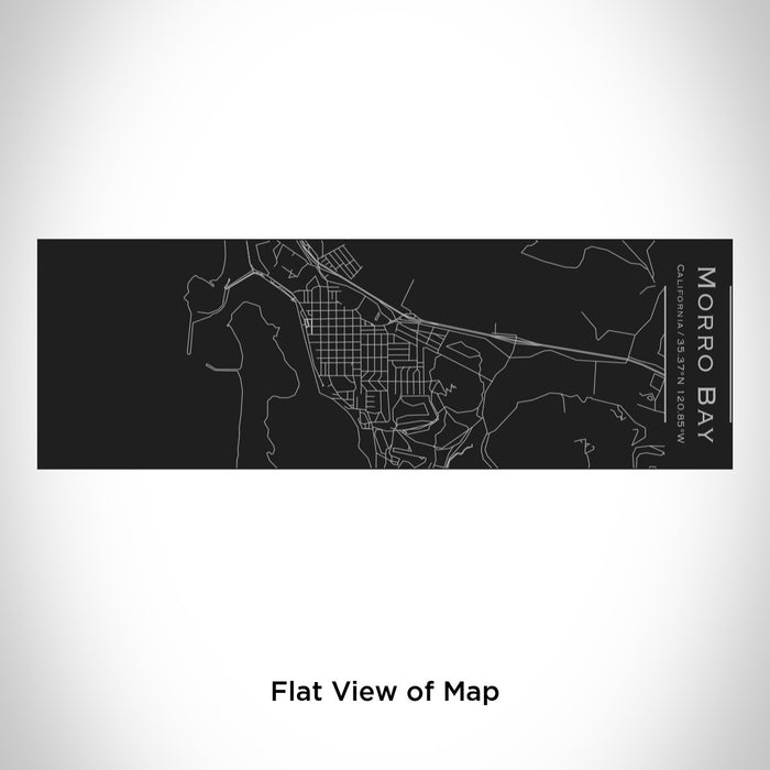 Rendered View of Morro Bay California Map Engraving on 10oz Stainless Steel Insulated Cup with Sliding Lid in Black