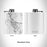 Rendered View of Morro Bay California Map Engraving on 6oz Stainless Steel Flask in White