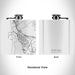 Rendered View of Morro Bay California Map Engraving on 6oz Stainless Steel Flask in White