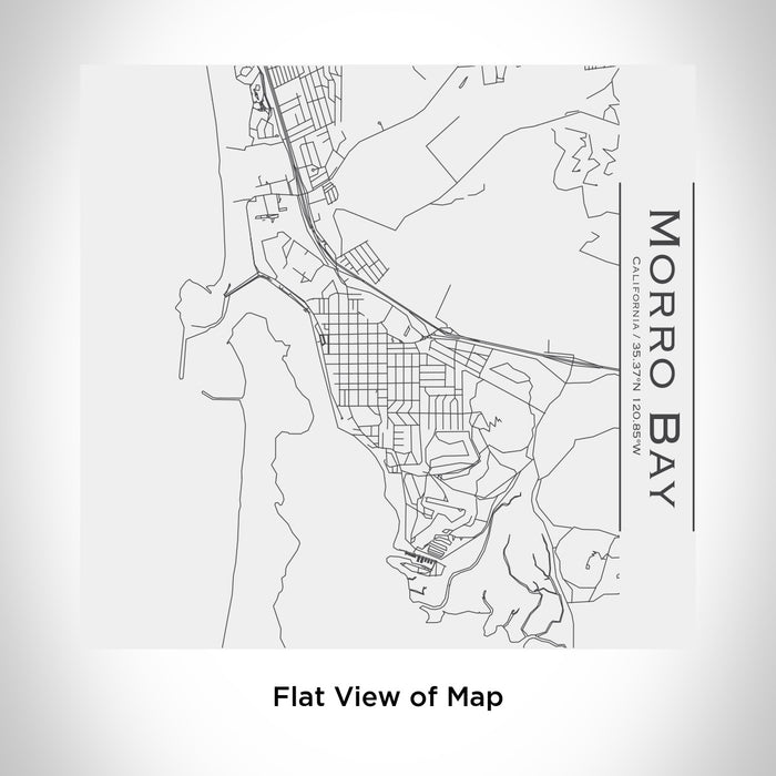 Rendered View of Morro Bay California Map Engraving on 17oz Stainless Steel Insulated Tumbler in White