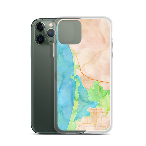 Custom Morro Bay California Map Phone Case in Watercolor