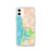 Custom iPhone 11 Morro Bay California Map Phone Case in Watercolor