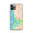 Custom iPhone 11 Pro Morro Bay California Map Phone Case in Watercolor