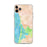 Custom iPhone 11 Pro Max Morro Bay California Map Phone Case in Watercolor