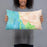 Person holding 20x12 Custom Morro Bay California Map Throw Pillow in Watercolor