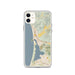 Custom iPhone 11 Morro Bay California Map Phone Case in Woodblock