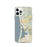 Custom iPhone 12 Pro Morro Bay California Map Phone Case in Woodblock