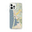 Custom iPhone 12 Pro Max Morro Bay California Map Phone Case in Woodblock
