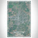 Moscow Idaho Map Print Portrait Orientation in Afternoon Style With Shaded Background