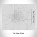 Rendered View of Moscow Idaho Map Engraving on 20oz Stainless Steel Insulated Bottle with Bamboo Top