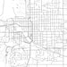 Moscow Idaho Map Print in Classic Style Zoomed In Close Up Showing Details
