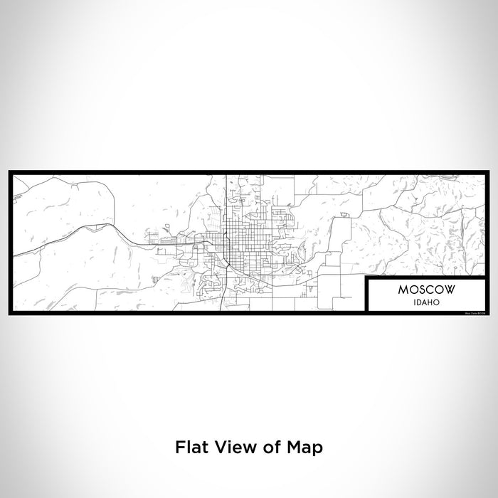 Flat View of Map Custom Moscow Idaho Map Enamel Mug in Classic
