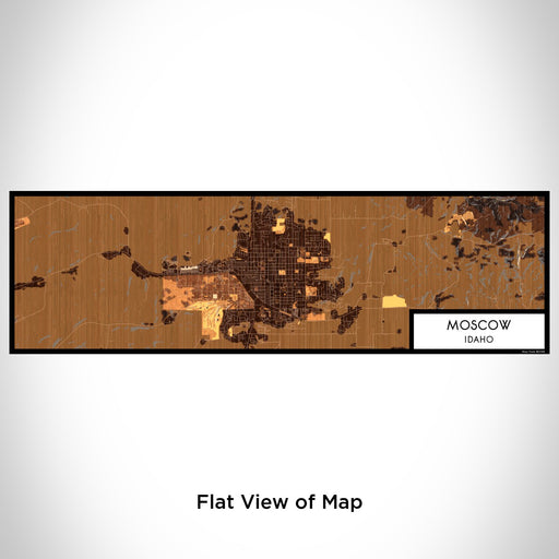 Flat View of Map Custom Moscow Idaho Map Enamel Mug in Ember