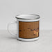 Left View Custom Moscow Idaho Map Enamel Mug in Ember