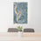 24x36 Moses Lake Washington Map Print Portrait Orientation in Afternoon Style Behind 2 Chairs Table and Potted Plant