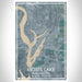 Moses Lake Washington Map Print Portrait Orientation in Afternoon Style With Shaded Background