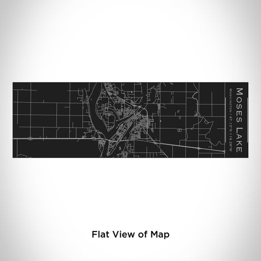 Rendered View of Moses Lake Washington Map Engraving on 10oz Stainless Steel Insulated Cup with Sliding Lid in Black