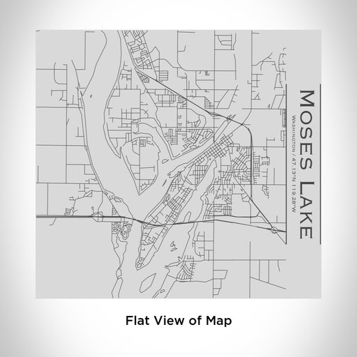 Rendered View of Moses Lake Washington Map Engraving on 17oz Stainless Steel Insulated Tumbler