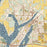 Moses Lake Washington Map Print in Woodblock Style Zoomed In Close Up Showing Details
