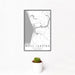 12x18 Moss Landing California Map Print Portrait Orientation in Classic Style With Small Cactus Plant in White Planter