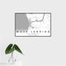 16x24 Moss Landing California Map Print Landscape Orientation in Classic Style With Tropical Plant Leaves in Water