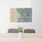 24x36 Moss Landing California Map Print Lanscape Orientation in Afternoon Style Behind 2 Chairs Table and Potted Plant