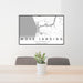 24x36 Moss Landing California Map Print Lanscape Orientation in Classic Style Behind 2 Chairs Table and Potted Plant