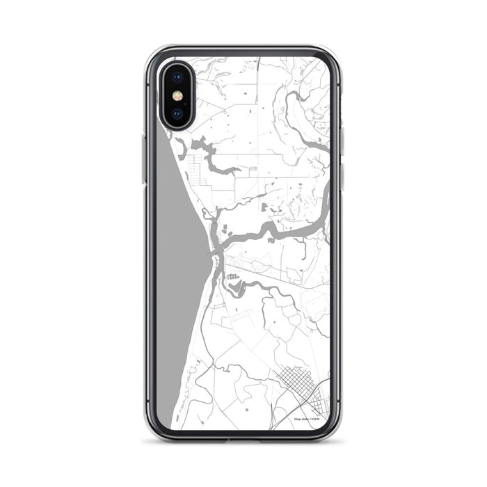 Custom iPhone X/XS Moss Landing California Map Phone Case in Classic