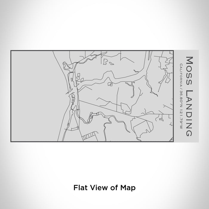 Rendered View of Moss Landing California Map Engraving on 17oz Stainless Steel Insulated Cola Bottle