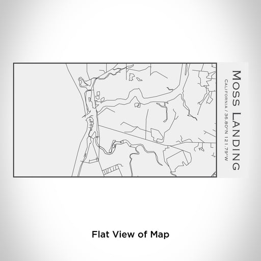 Rendered View of Moss Landing California Map Engraving on 17oz Stainless Steel Insulated Cola Bottle in White