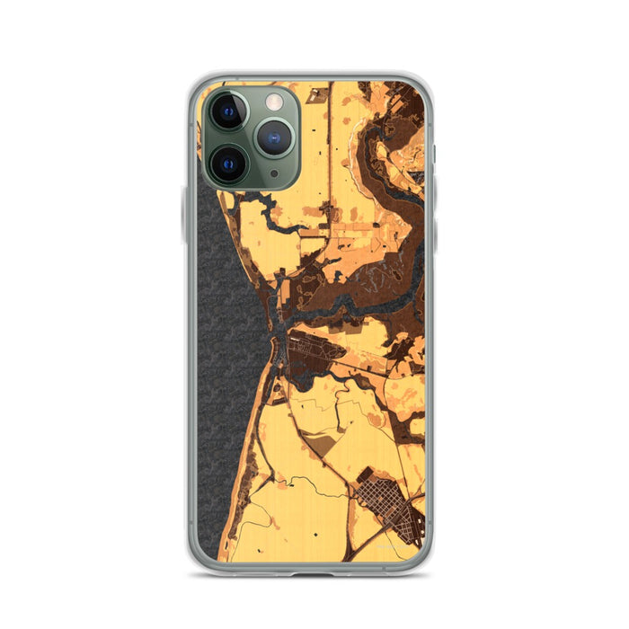 Custom iPhone 11 Pro Moss Landing California Map Phone Case in Ember