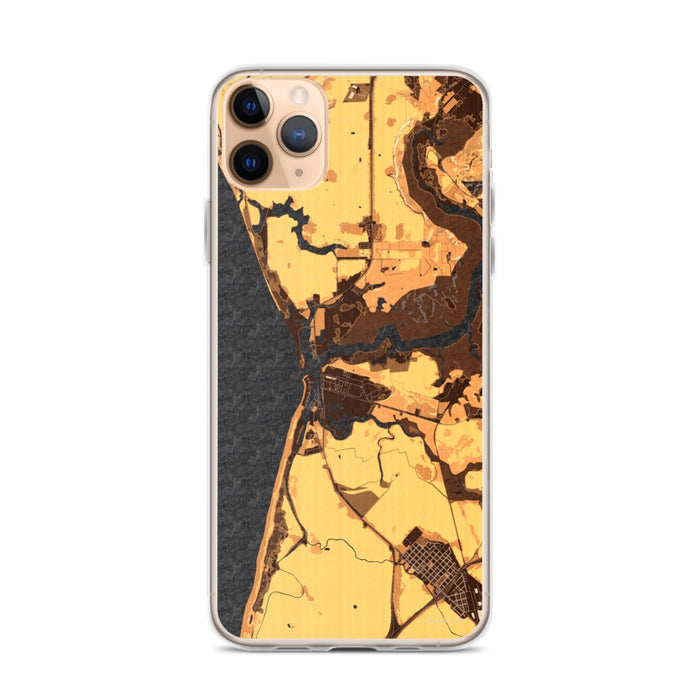 Custom iPhone 11 Pro Max Moss Landing California Map Phone Case in Ember