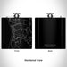 Rendered View of Moss Landing California Map Engraving on 6oz Stainless Steel Flask in Black