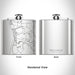 Rendered View of Moss Landing California Map Engraving on 6oz Stainless Steel Flask