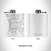 Rendered View of Moss Landing California Map Engraving on 6oz Stainless Steel Flask in White