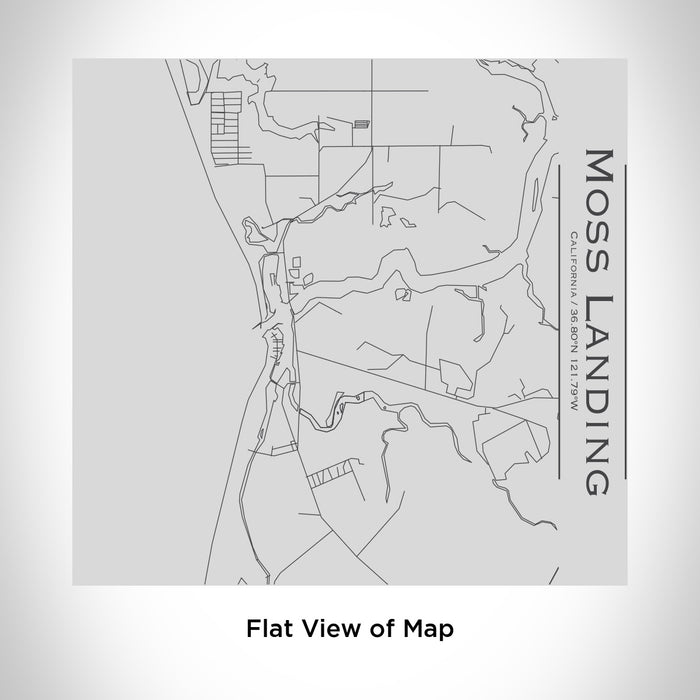 Rendered View of Moss Landing California Map Engraving on 17oz Stainless Steel Insulated Tumbler