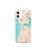 Custom iPhone 12 mini Moss Landing California Map Phone Case in Watercolor