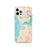 Custom iPhone 12 Pro Moss Landing California Map Phone Case in Watercolor