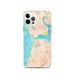 Custom iPhone 12 Pro Moss Landing California Map Phone Case in Watercolor