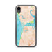 Custom iPhone XR Moss Landing California Map Phone Case in Watercolor