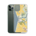Custom Moss Landing California Map Phone Case in Woodblock