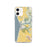 Custom iPhone 12 Moss Landing California Map Phone Case in Woodblock
